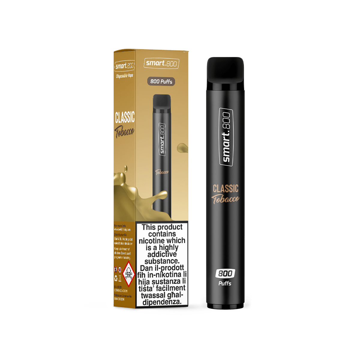 Smart.800™ - Classic Tobacco (800 puffs)